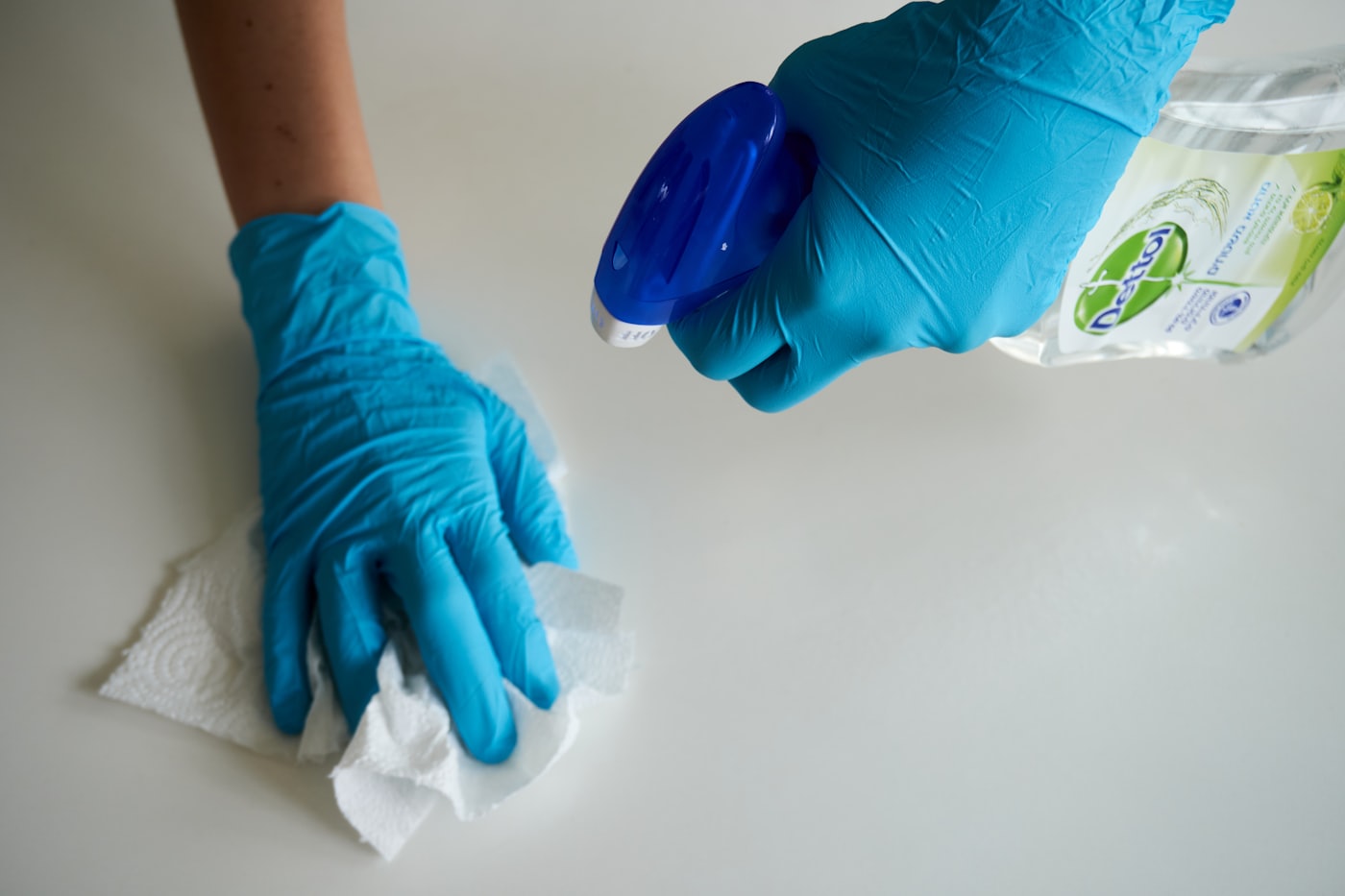 Professional cleaner at work